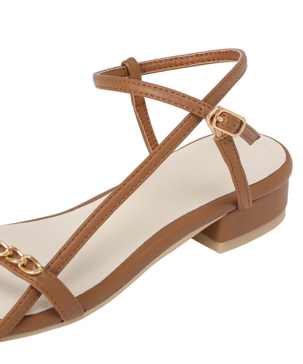 AMERICAN HOLIC チェーンヌーディサンダル Camel