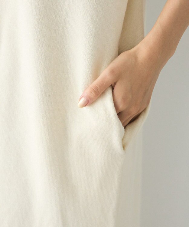 CRAFT STANDARD BOUTIQUE 洗える/とてもちニットワンピース Ivory