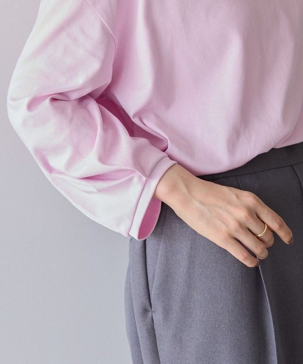 AMERICAN HOLIC 接触冷感7分袖タックスリーブカットプルオーバー Pink