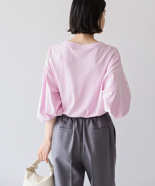 AMERICAN HOLIC 接触冷感7分袖タックスリーブカットプルオーバー Pink