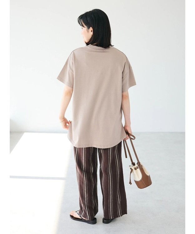 CRAFT STANDARD BOUTIQUE リメイクロゴ半袖Tee Pink Beige