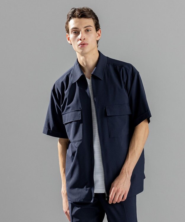 JOSEPH HOMME ハイツイストボイル CPOシャツ ネイビー系