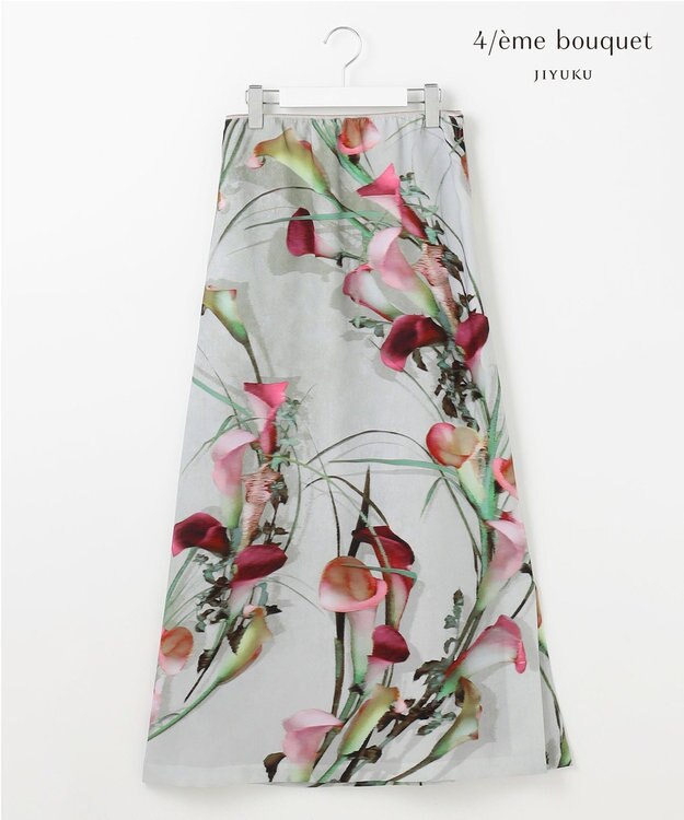 自由区 【カトリエムブーケ】Calla カラーモチーフスカート サンドベージュ