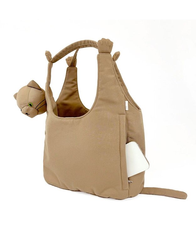 ROOTOTE 1034【ネコトート】EU.ラウンド.ブラブラネコ-A 02：キャメル