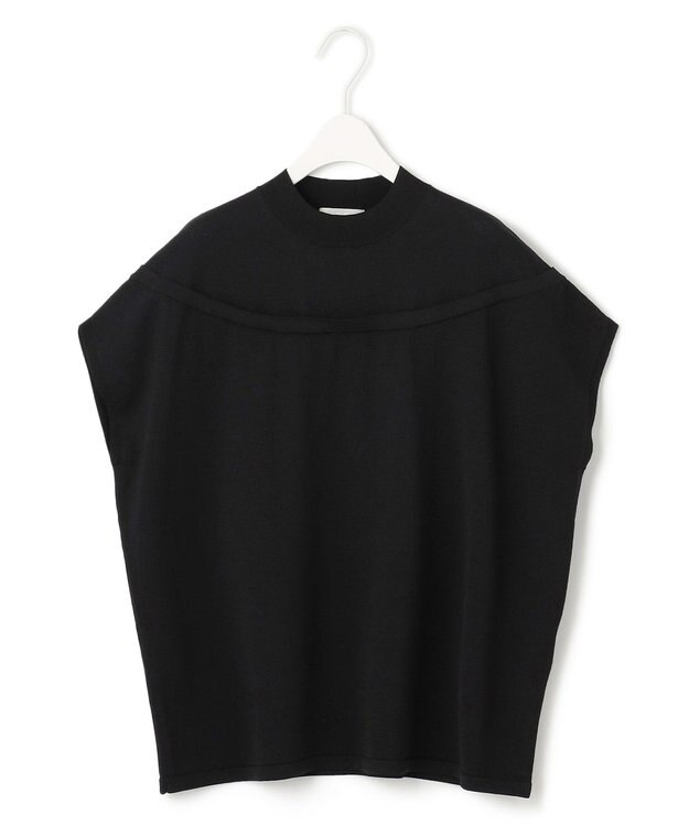 ICB 【接触冷感・UVケア・洗える】 VIS/NYハイゲージ モックネックプルオーバー ブラック系