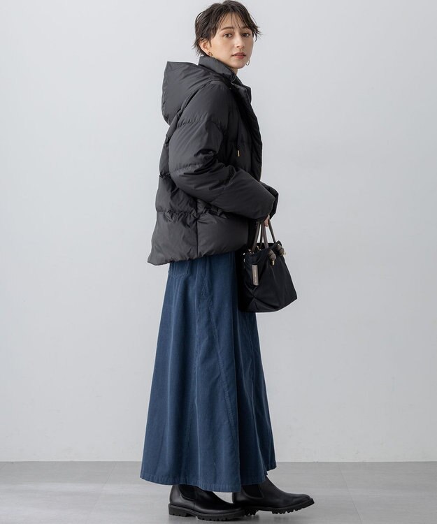 23区 【Oggi11月号掲載/洗える】コットン コーデュロイ スカート ダルブルー系