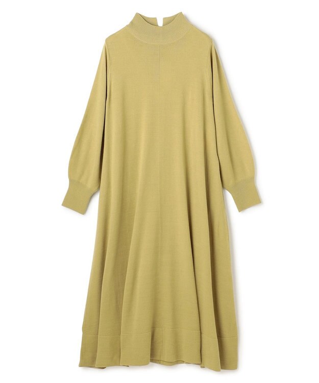 UNFILO L フレア ニットワンピース ピスタチオ