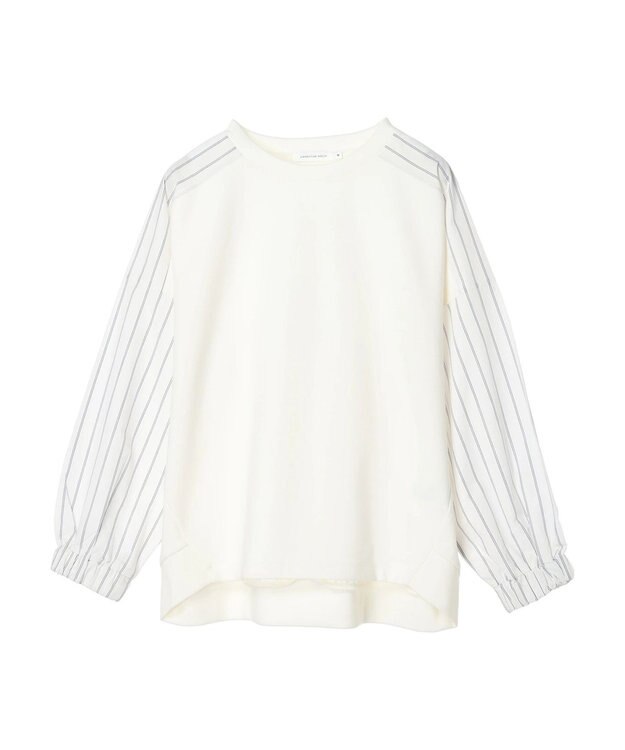 AMERICAN HOLIC イージーケア異素材ポンチプルオーバー Off White