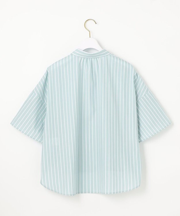 ANY SIS 【洗える】ペタルスリーブ シャツ ミントストライプ