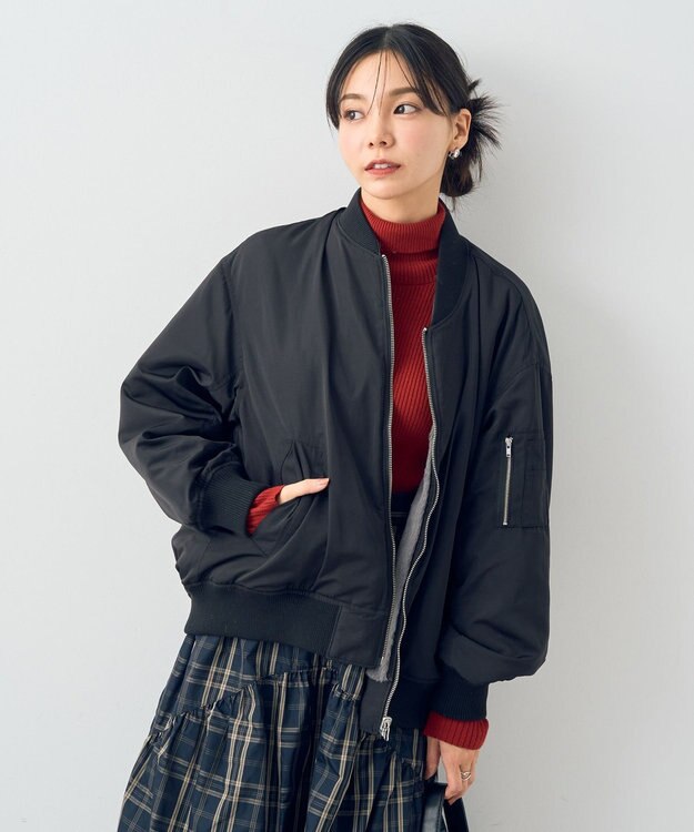 earth music&ecology リバーシブルMA-1 ブラック