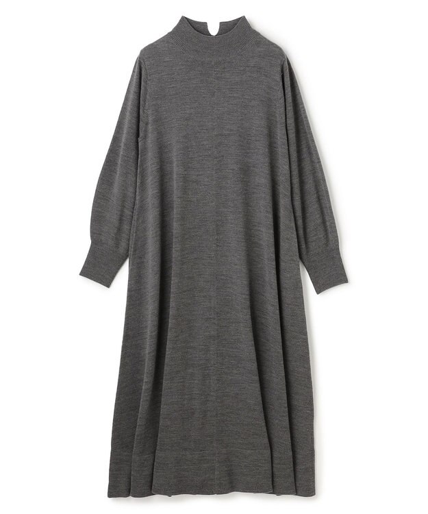 UNFILO L フレア ニットワンピース チャコール