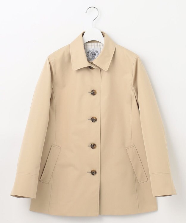 J.PRESS LADIES 【WEB限定カラーあり・撥水】80/2 T/C ツイル ステンカラー ショートコート ベージュ系