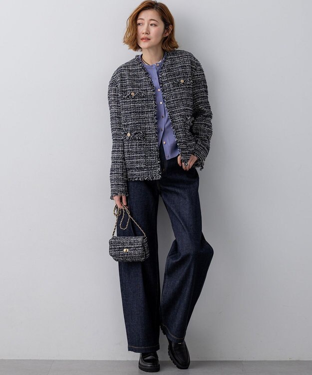 23区 【先行予約】GIOLICAツイード ジャケット モノトーンミックス