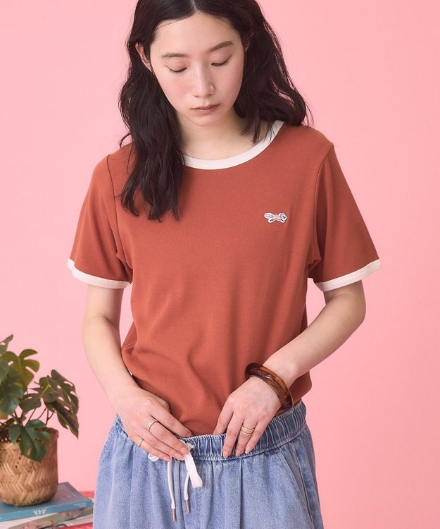 AMERICAN HOLIC 【PENNEY'S】配色リンガーTシャツ Orange