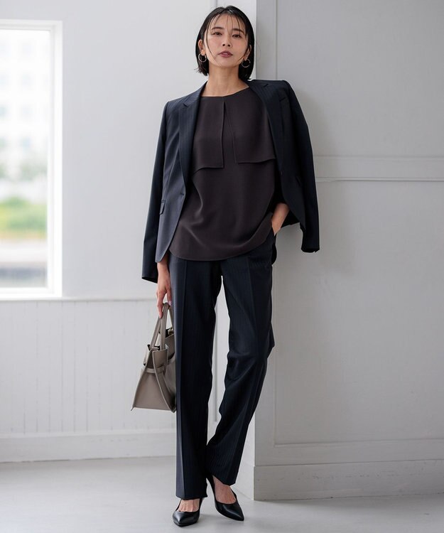 23区 S 【新色追加/セットアップ対応】ラフィーネウール 一つ釦 ジャケット ブラック系