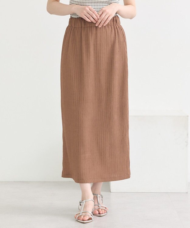 earth music&ecology 選べる丈カットナロースカート Brown