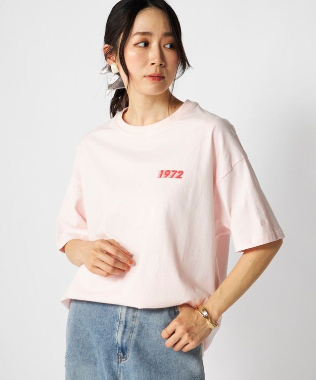 OP／FILA 【Ocean Pacific】カレッジ・バックロゴTシャツ ピンク