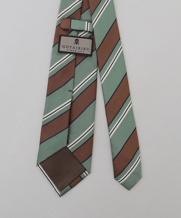 GOTAIRIKU GOTAIRIKU別注【MANTERO/マンテロ】ネクタイ_レジメンタル グリーン系1
