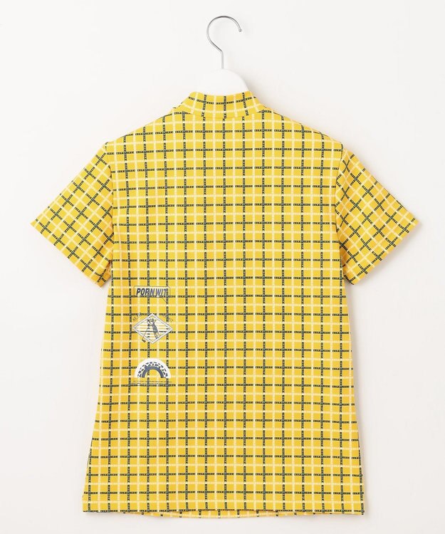 PW CIRCULUS 【UVカット / 吸水速乾 / 伸縮性抜群】【WOMEN】ＰＷロゴ＆チェックモックT ゴルフウェア レディース イエロー系5