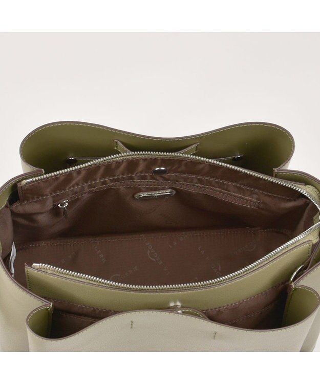 LA BAGAGERIE シンプルショルダーバッグ カーキ