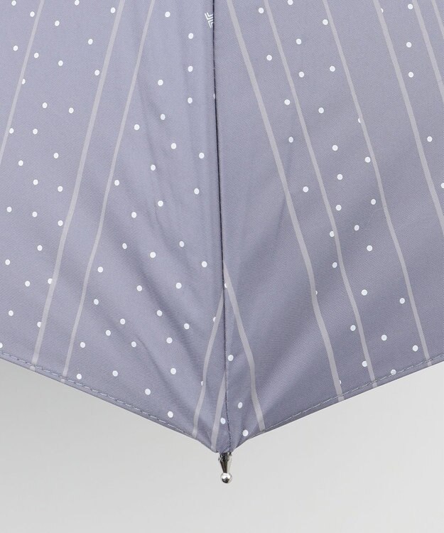 MOONBAT 【ランバン オン ブルー（LANVIN en Bleu）】晴雨兼用日傘　ドットストライプ スカイブルー