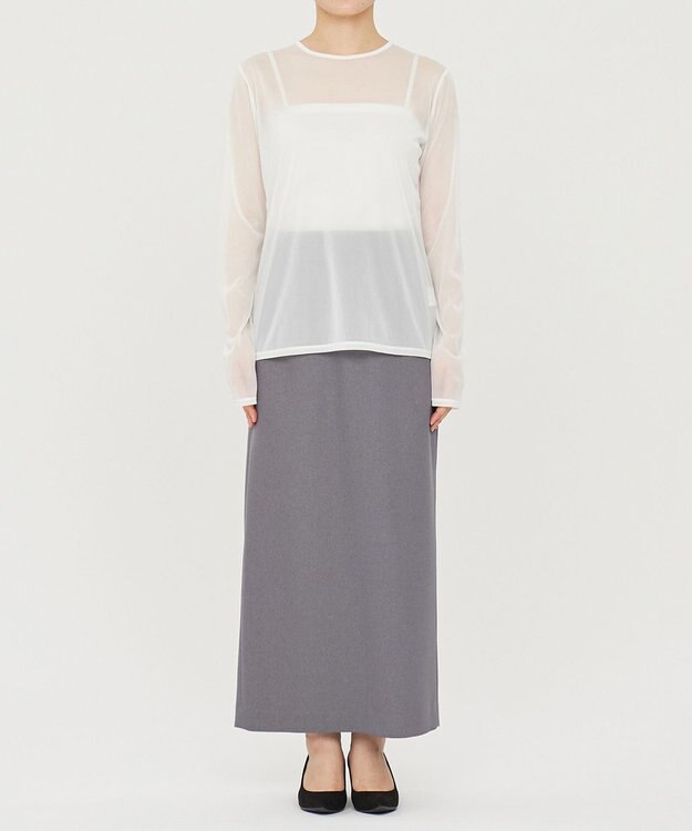 uncrave トリコットシフォン クルーネック カットソー（uncrave STANDARD） オフ