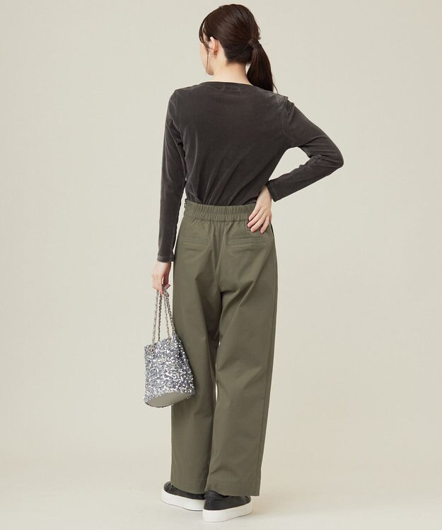 ANY SIS S 【洗える】チュールベロア プルオーバー チャコール