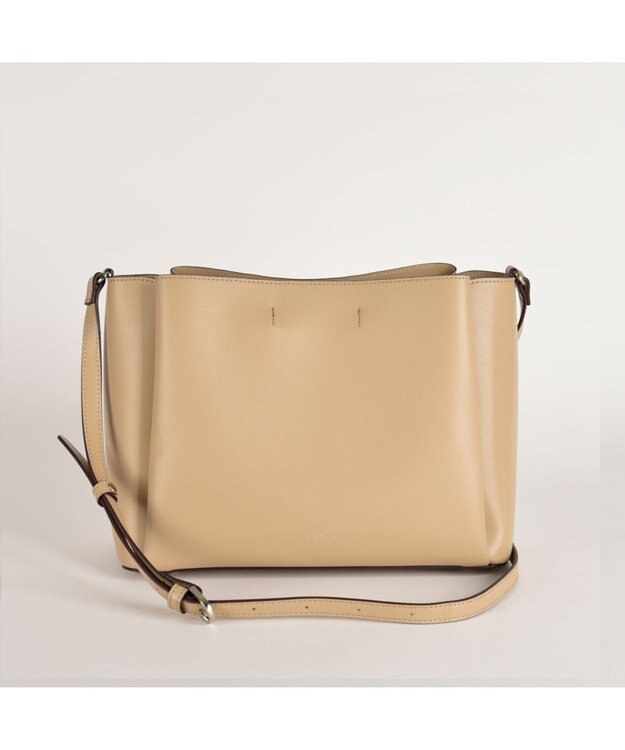 LA BAGAGERIE シンプルショルダーバッグ ライトベージュ