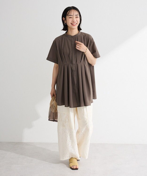 Green Parks 【WEB限定】ウエストタックシャツチュニックⅢ Charcoal Gray