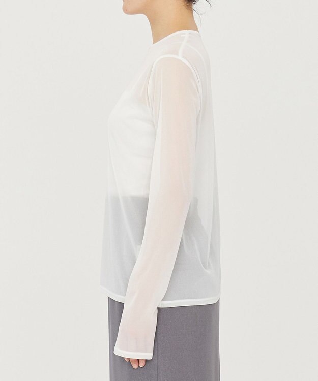 uncrave トリコットシフォン クルーネック カットソー（uncrave STANDARD） オフ