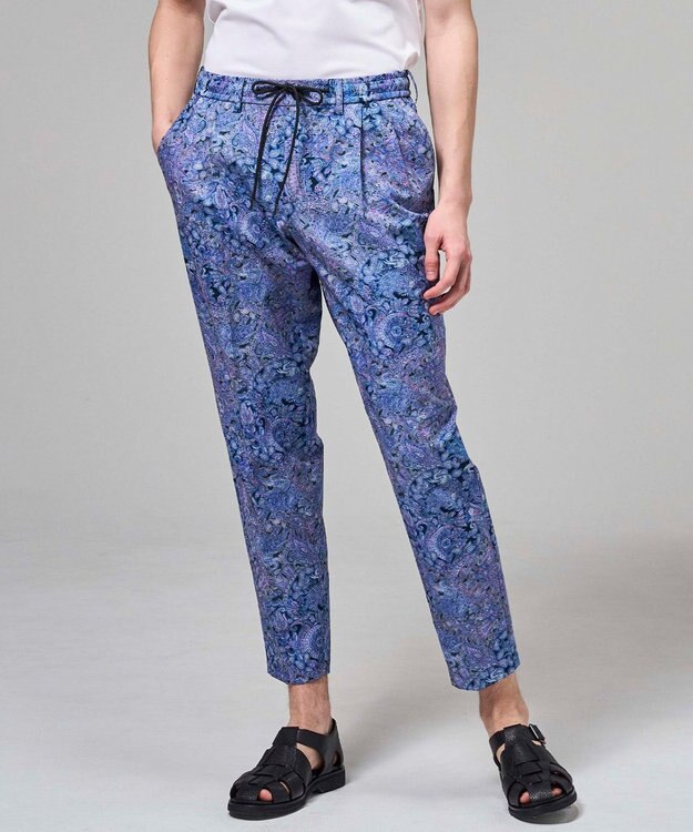 JOSEPH HOMME 【新素材】ドットエアーリバーシブル ドロスト付タック入りテーパードパンツ / PEGG TUCK ライラック系5