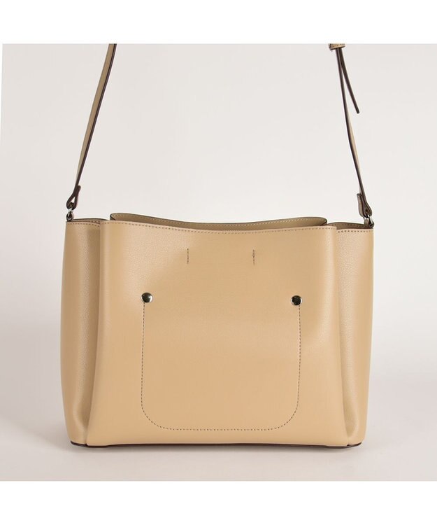 LA BAGAGERIE シンプルショルダーバッグ ライトベージュ