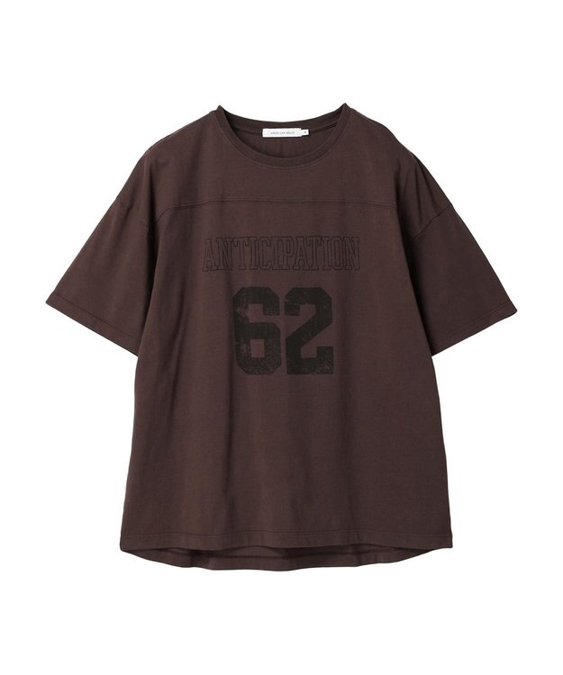 AMERICAN HOLIC 製品染めナンバーロゴカットプルオーバー Brown