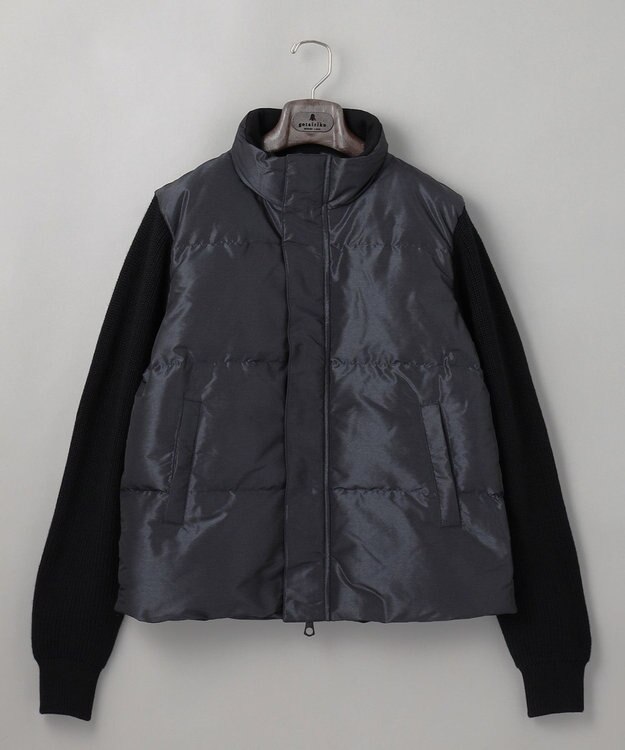 GOTAIRIKU 【ダウン80％使用】ニットスリーブ ダウンブルゾン ネイビー系8