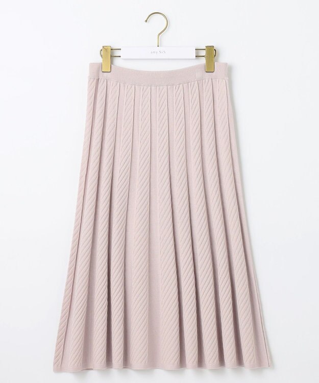 ANY SIS 【2SET】ニットスカート セットアップ ローズグレー