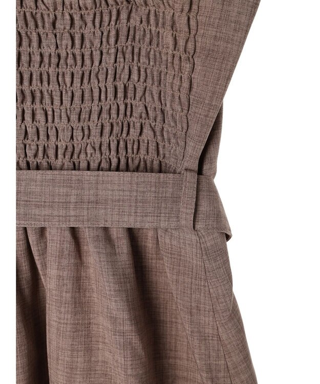 earth music&ecology ベルト付きパネルラインワンピース Brown