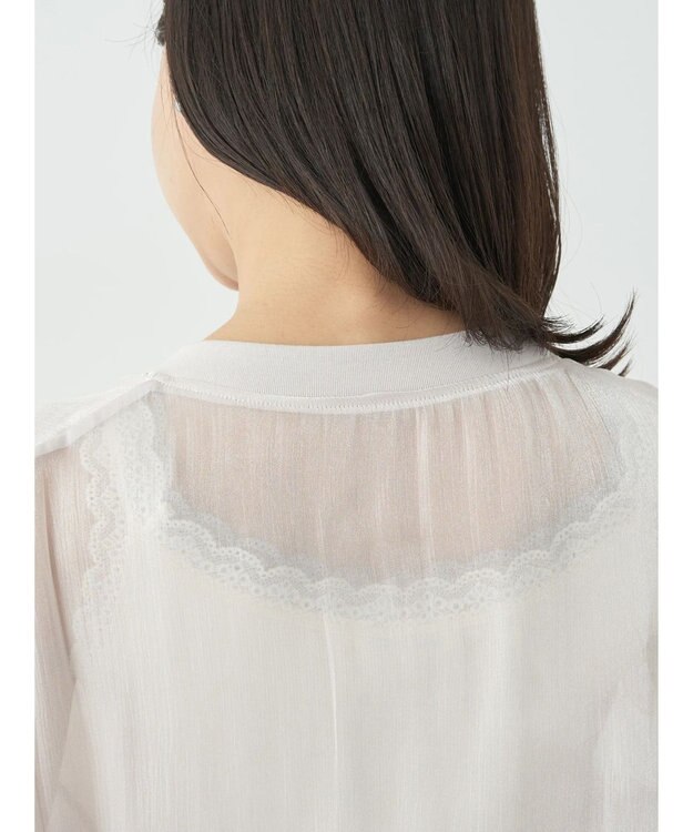 earth music&ecology シアーラメカーディガン Beige