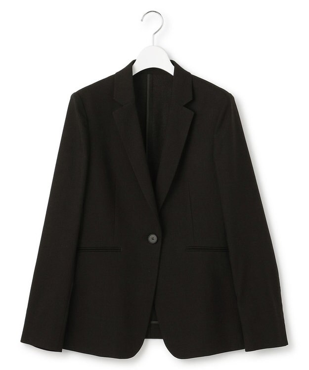 23区 L 【セットアップ対応】アイアスマットストレッチ テーラード ジャケット ブラック系