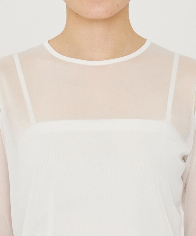 uncrave トリコットシフォン クルーネック カットソー（uncrave STANDARD） オフ