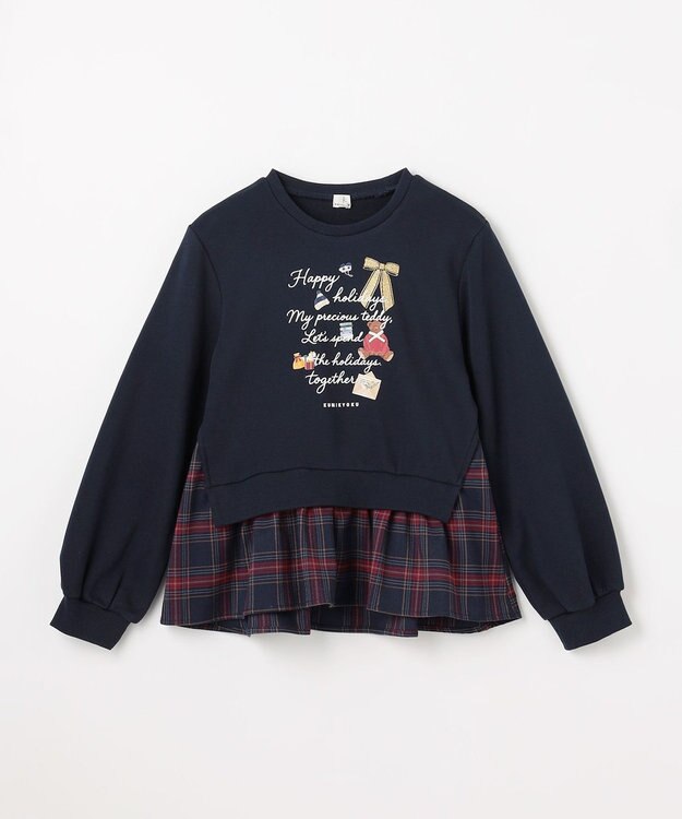 組曲 KIDS 【150-160㎝】 ホリデー トレーナー ネイビー
