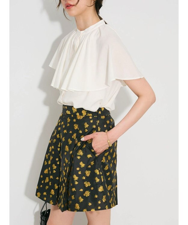 Green Parks ビックカラーナローブラウス Off White