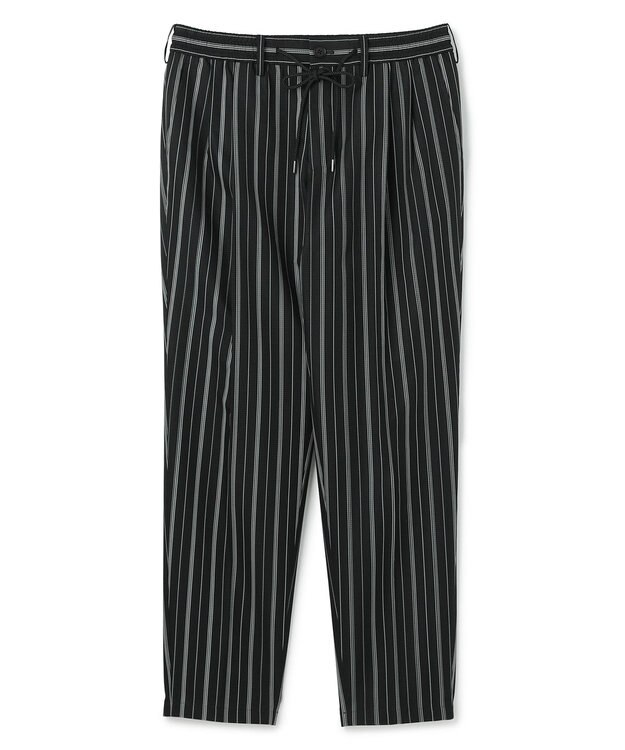 JOSEPH HOMME 【新素材】ドットエアーリバーシブル ドロスト付タック入りテーパードパンツ / PEGG TUCK ブラック系1