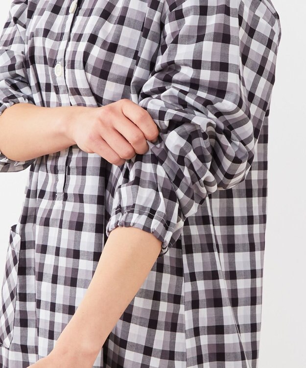 Wing 【パジャマ】長袖・長ズボン　綿100%　チェック柄　ウイング／ワコール　EP4000 ブラック