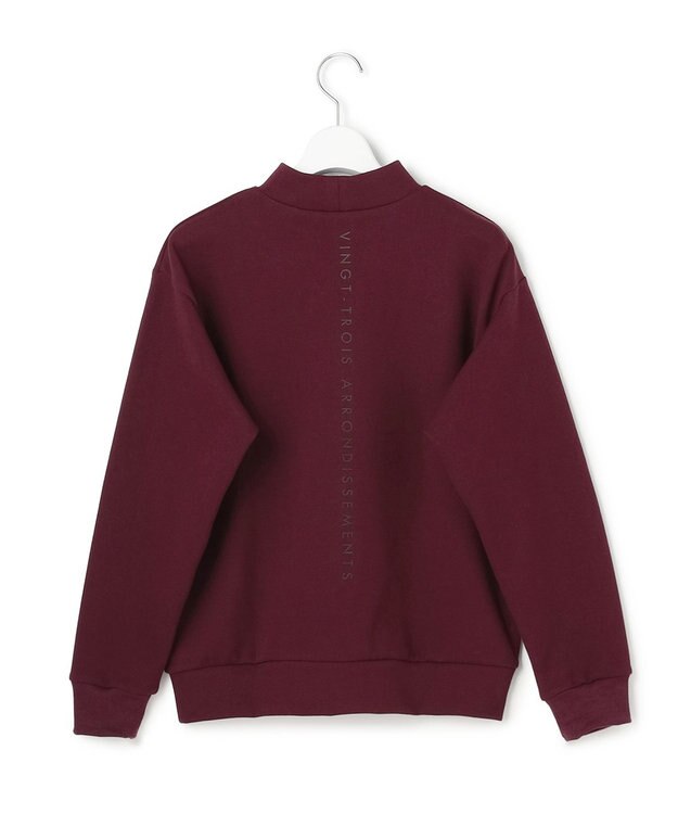 23区GOLF 【WOMEN】エンボスロゴダンボールモックネック ワイン系