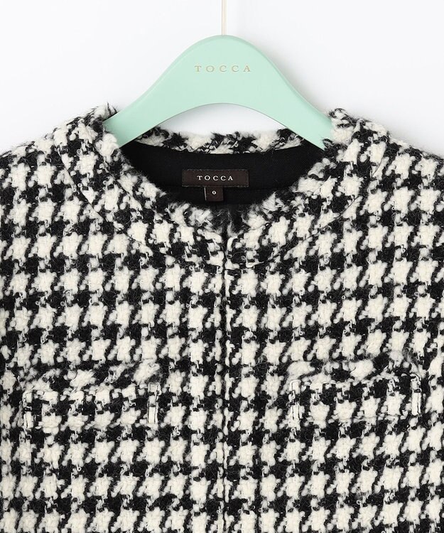 TOCCA PUZZLE ノーカラージャケット オフ×ブラック系3