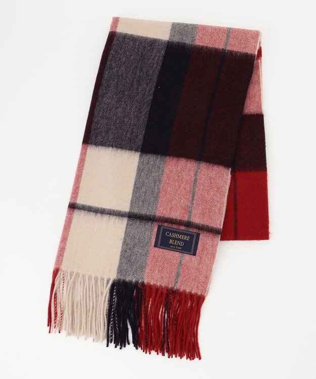 ANY カシミアブレンドストール レッド系