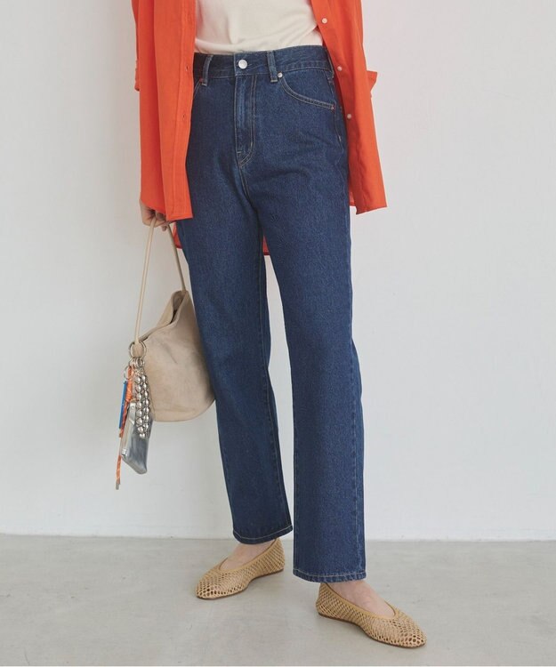 WEGO 【ANGIE VINTAGE/SMLサイズ展開】ストレートデニムパンツ ネイビー