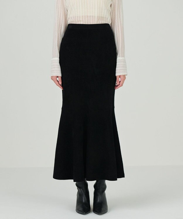 GRACE CONTINENTAL モールニットスカート ブラック