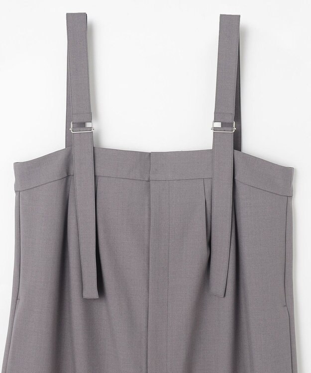 ANY イージーケアライトストレッチサロペット グレー