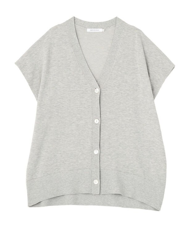 AMERICAN HOLIC 【先行予約】【WEB限定】フレンチスリーブVネックニットカーディガン Gray Mixture